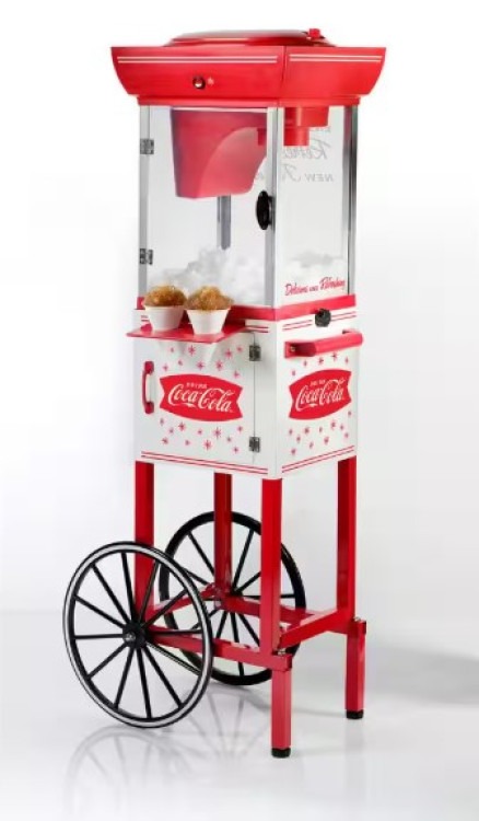 Red Snow Cone Machine with Side Shelf