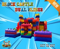 Block Castle Dual Slide Wet/Dry/Obstacle Combo