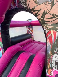 white Photoroom 1755744146 Super Ball Bouncer with Slide Toddler Friendly