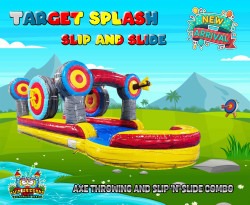 Target Splash Slip and Slide and Axe throwing combo